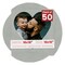 Light Grey Suede Mat Board for 18x18 Frames - Heart Opening for 16x16 Photos